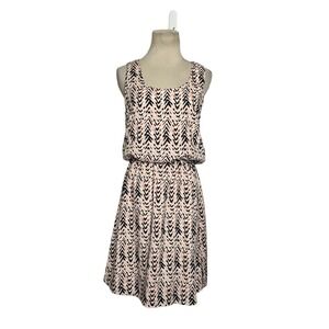 Pixley pink black chevron print sleeveless mini dress size small